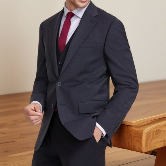 Calvin Klein Mens Slim Fit Wool Blend Stretch Suit Jackets Charcoal Size 42R NWT - Picture 1 of 3